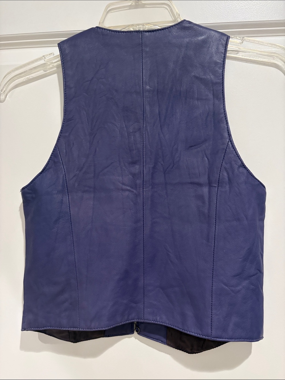 Absolute Leather Sleeveless Vest in Deep Purple, size small, Whimsigoth Festival - Picture 3 of 6